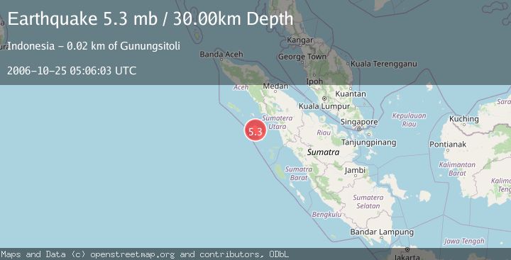 Map of NIAS REGION, INDONESIA