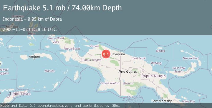 Map of PAPUA, INDONESIA