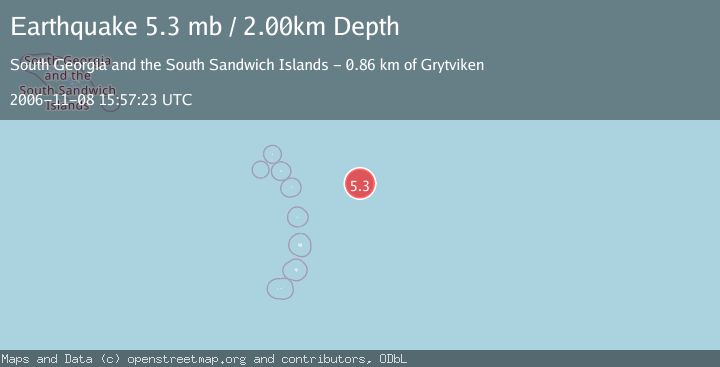 Map of SOUTH SANDWICH ISLANDS REGION