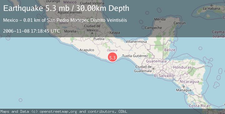 Map of OAXACA, MEXICO
