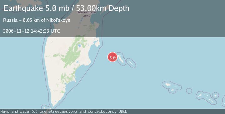 Map of KOMANDORSKIYE OSTROVA REGION