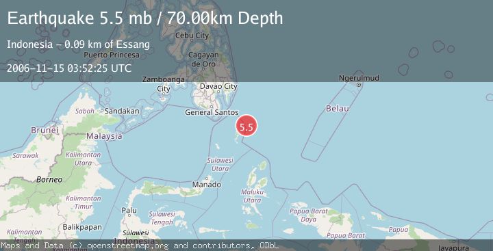 Map of KEPULAUAN TALAUD, INDONESIA