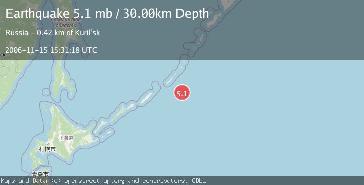 Map of KURIL ISLANDS