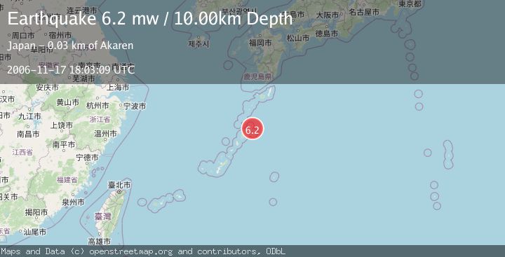 Map of RYUKYU ISLANDS, JAPAN