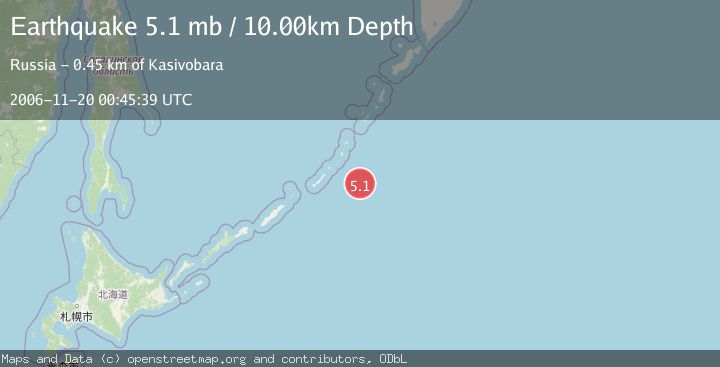 Map of KURIL ISLANDS