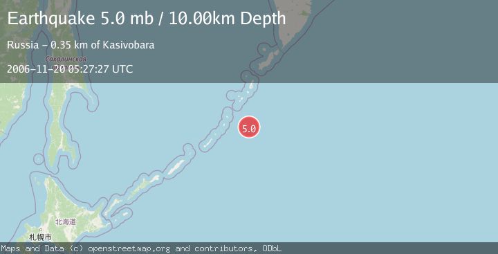 Map of KURIL ISLANDS