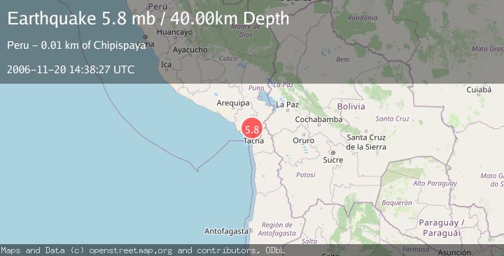 Map of SOUTHERN PERU