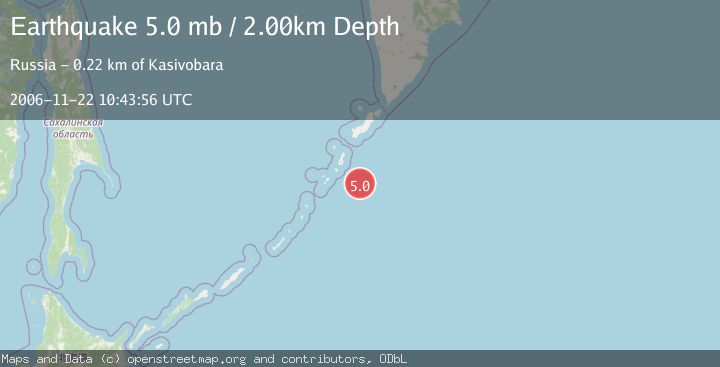 Map of KURIL ISLANDS