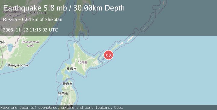 Map of KURIL ISLANDS