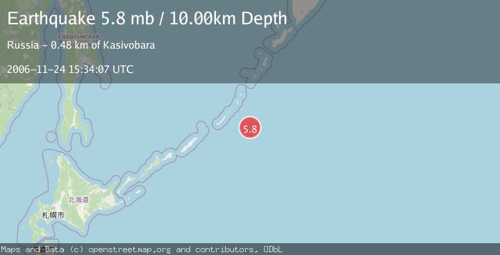 Map of KURIL ISLANDS