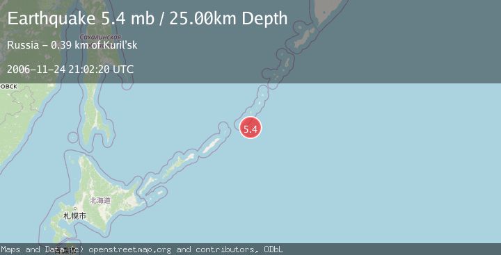 Map of KURIL ISLANDS