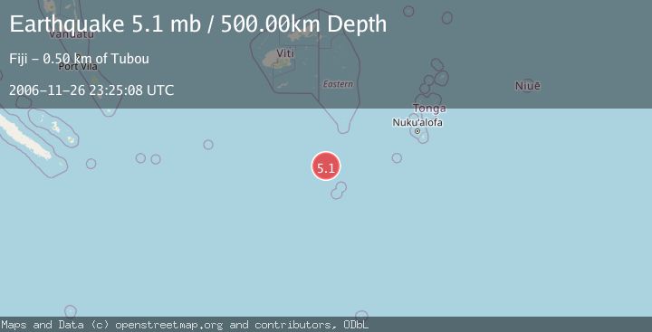 Map of SOUTH OF FIJI ISLANDS