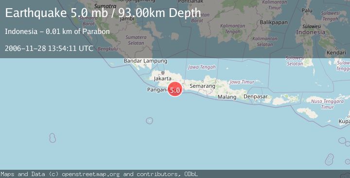 Map of JAVA, INDONESIA