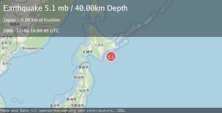 Map of HOKKAIDO, JAPAN REGION