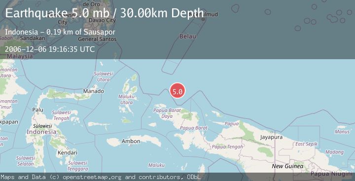 Map of PAPUA REGION, INDONESIA