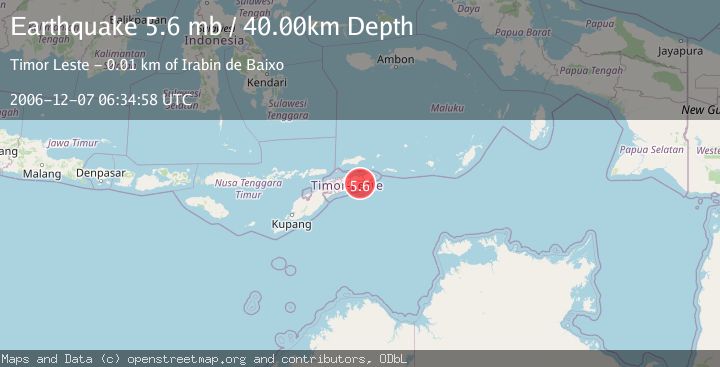 Map of EAST TIMOR REGION