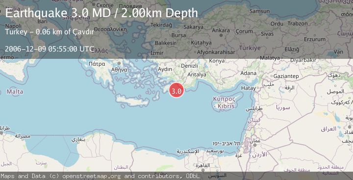 Map of DODECANESE ISLANDS, GREECE