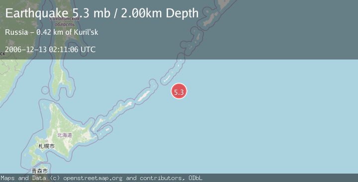 Map of KURIL ISLANDS