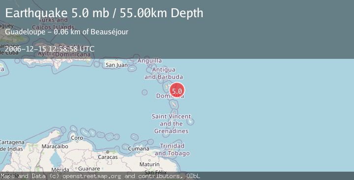Map of GUADELOUPE REGION, LEEWARD ISL.