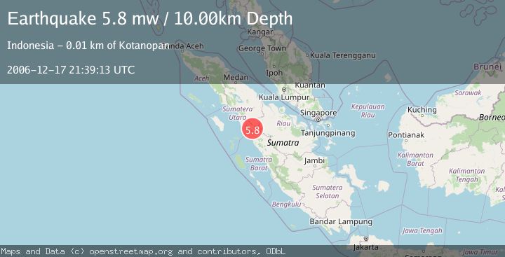 Map of NORTHERN SUMATRA, INDONESIA