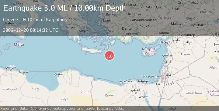 Map of EASTERN MEDITERRANEAN SEA