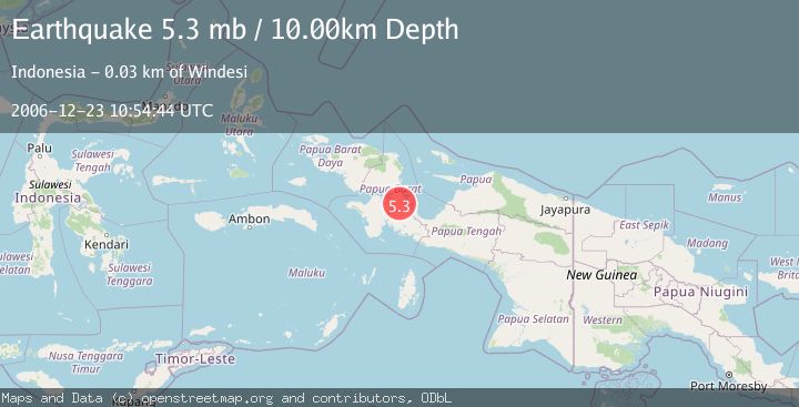 Map of NEAR N COAST OF PAPUA, INDONESIA