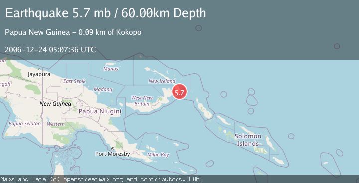Map of NEW IRELAND REGION, P.N.G.
