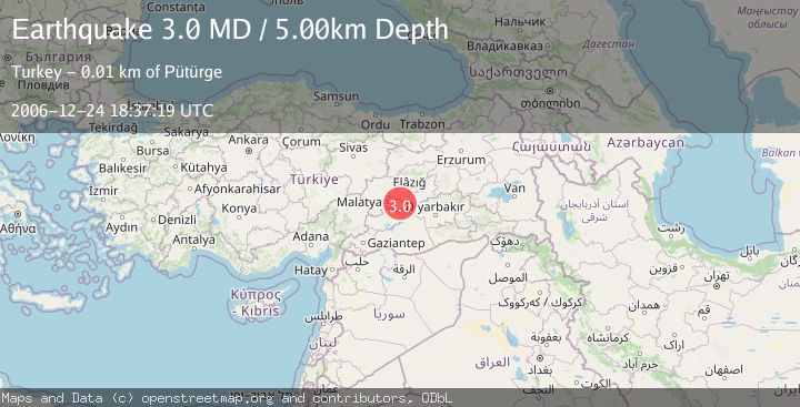Map of EASTERN TURKEY