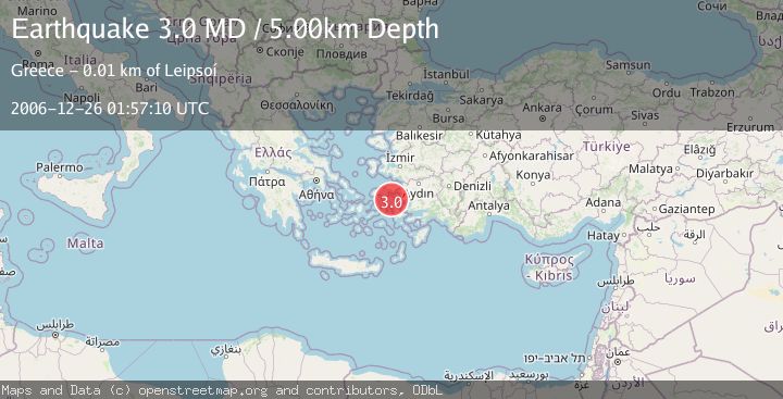 Map of DODECANESE ISLANDS, GREECE