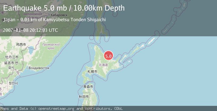 Map of HOKKAIDO, JAPAN REGION