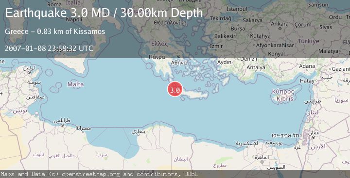 Map of CRETE, GREECE