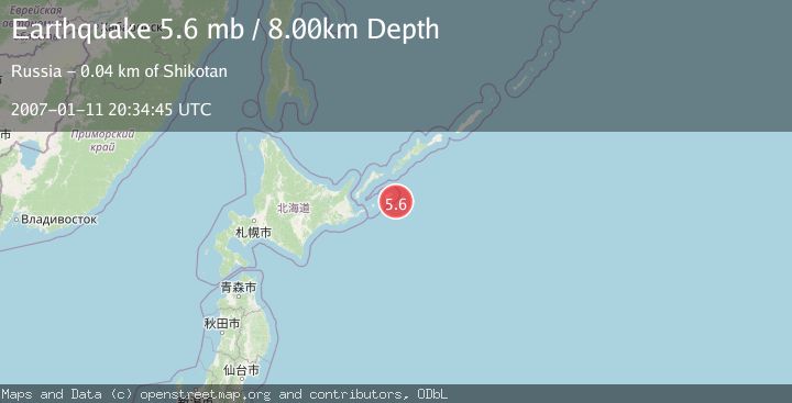 Map of KURIL ISLANDS