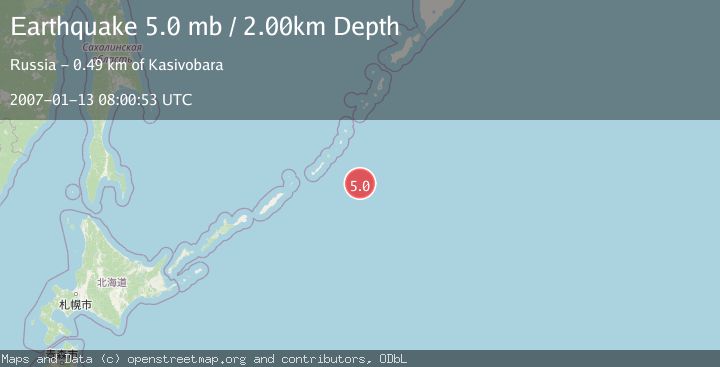 Map of KURIL ISLANDS