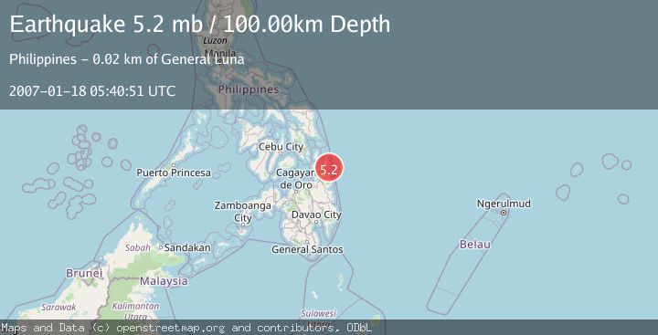Map of MINDANAO, PHILIPPINES
