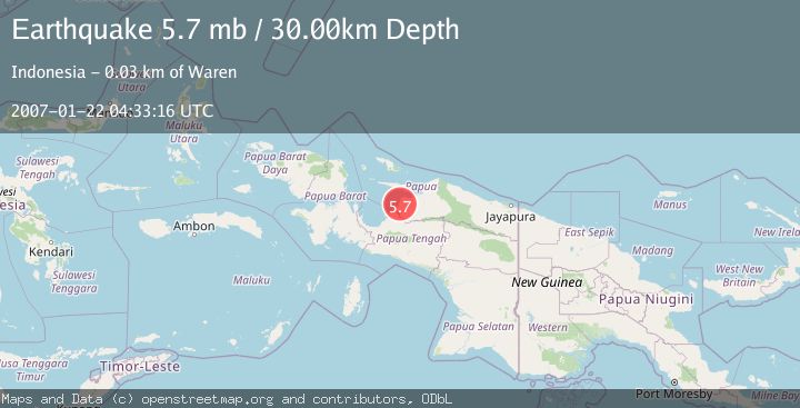 Map of NEAR N COAST OF PAPUA, INDONESIA
