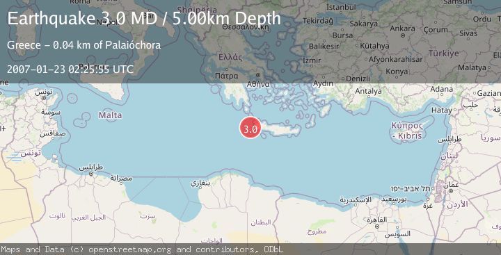 Map of CRETE, GREECE