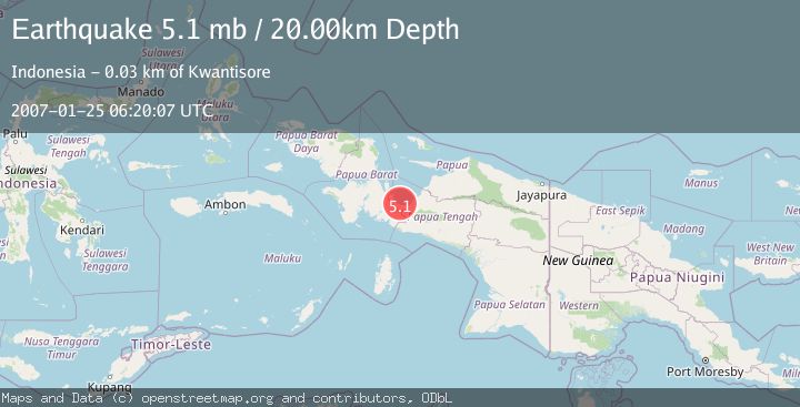 Map of PAPUA, INDONESIA