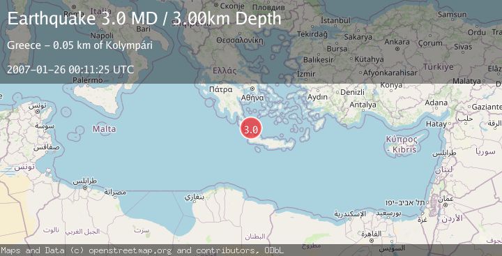Map of CRETE, GREECE