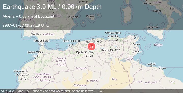 Map of NORTHERN ALGERIA