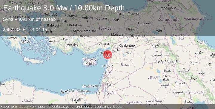 Map of NEAR THE COAST OF SYRIA
