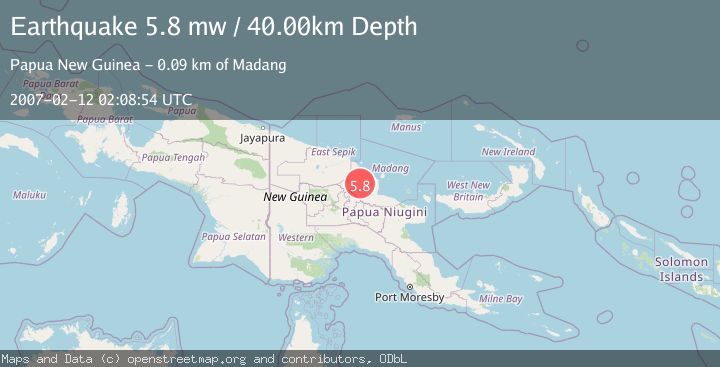 Map of NEW GUINEA, PAPUA NEW GUINEA