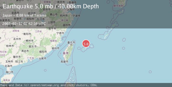 Map of NORTHEAST OF TAIWAN