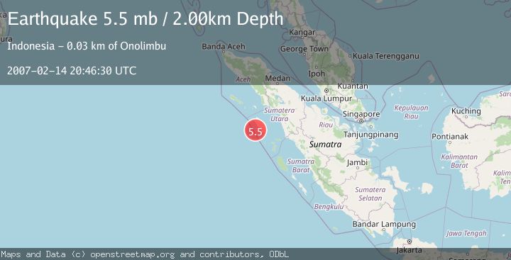 Map of NIAS REGION, INDONESIA