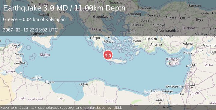 Map of CRETE, GREECE