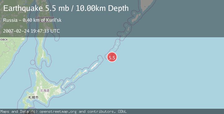 Map of KURIL ISLANDS