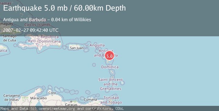 Map of ANTIGUA AND BARBUDA REGION