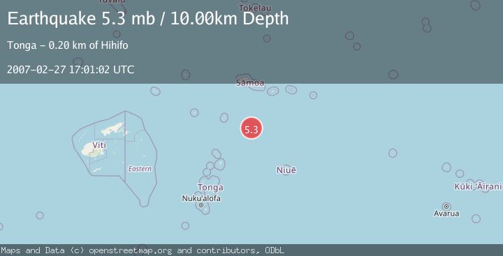 Map of SAMOA ISLANDS REGION