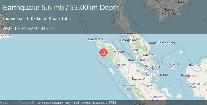 Map of NORTHERN SUMATRA, INDONESIA