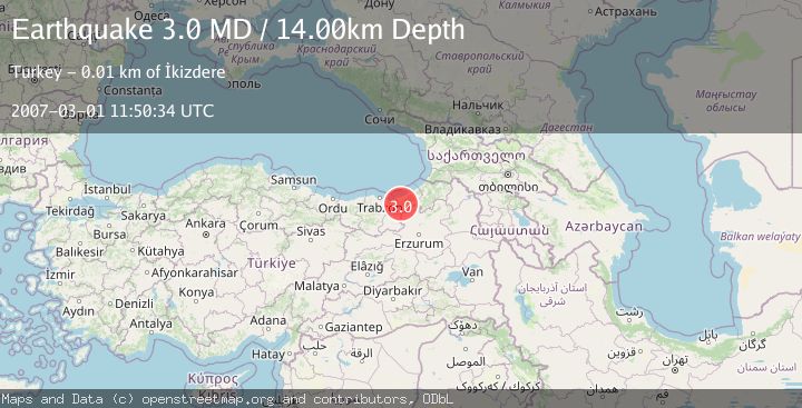 Map of EASTERN TURKEY