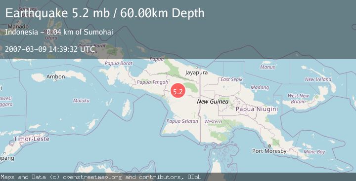Map of PAPUA, INDONESIA